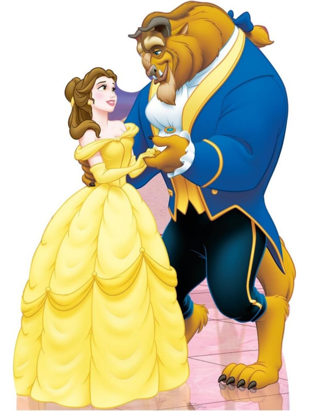 Beauty and the Beast Cardboard Cutout - Belle & Beast Life-Size Display Decor
